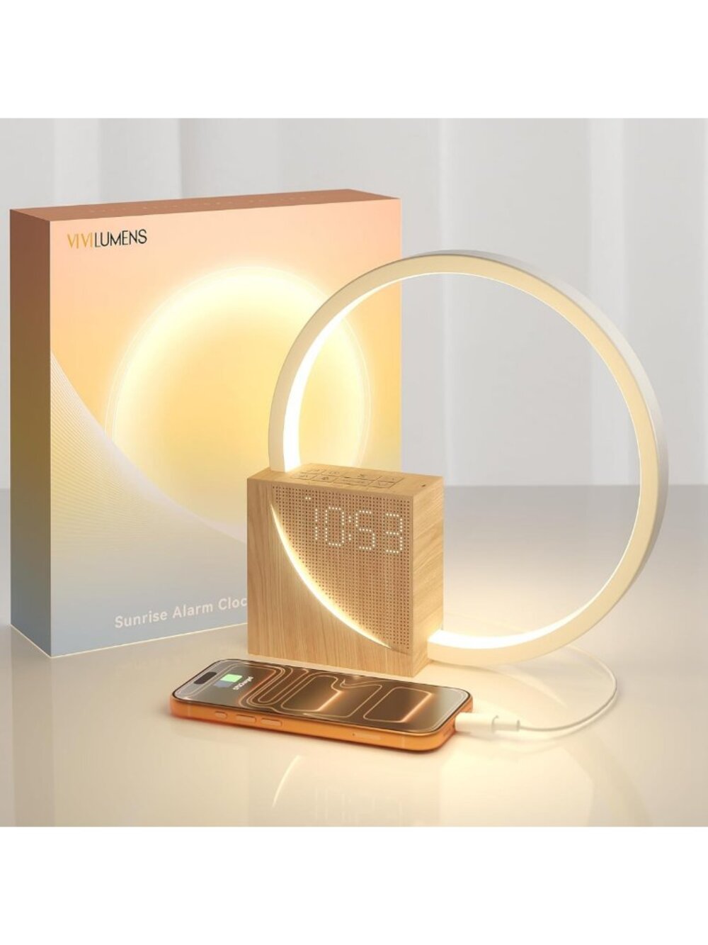 Sunrise Alarm Clock for Heavy Sleepers, Wake-Up Light, White Noise Machine